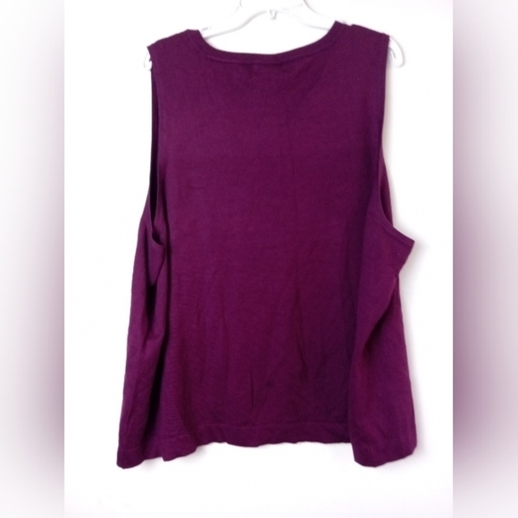 NWT Torrid Purple Highland Thistle Crew Neck Sleeveless Knit Sweater sz 6 or 6X - Picture 8 of 10